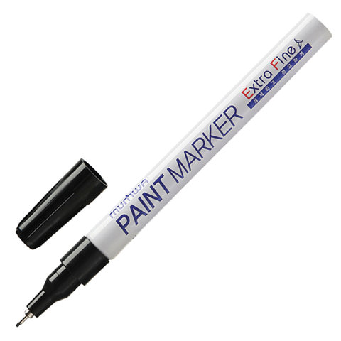 Маркер-краска лаковый MUNHWA "Extra Fine Paint Marker", ЧЕРНЫЙ, 1 мм, нитро-основа, EFPM-01