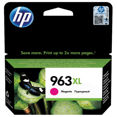 Картридж струйный HP (3JA28AE) для HP OfficeJet Pro 9010/9013/9020/9023, №963XL пурпурный, ресурс 1600 страниц