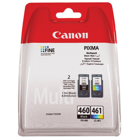 Картридж струйный CANON (PG-460/CL-461) для Pixma TS5340, оригинальный КОМПЛЕКТ 2 цвета, 3711C004